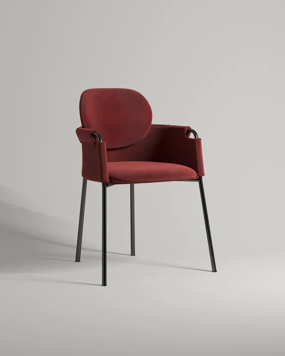 Стул Алаборг (велюр цвета бордо - Novus 323) Удобный стул Алаборг. Материал: велюр. Цвет: бордо (Novus 323)