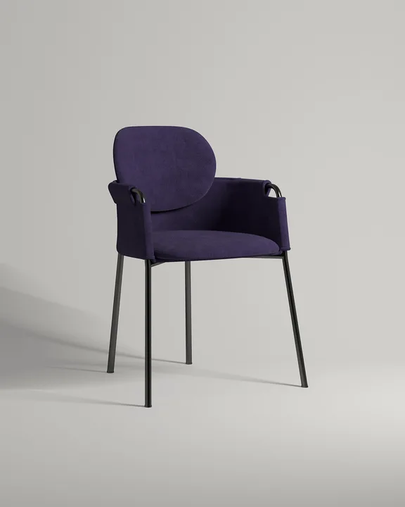 Стул Алаборг (фиолетовый микровельвет - Velvet lux 93) Удобный стул Алаборг. Материал: микровельвет. Цвет: фиолетовый (Velvet lux 93)