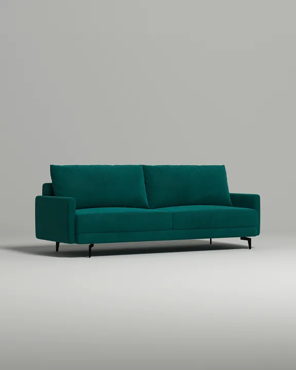 Стильный прямой диван Адвэнт. Материал: Велюр. Цвет: Изумрудный Стильный прямой диван Адвэнт. Материал: Велюр. Цвет: Изумрудный