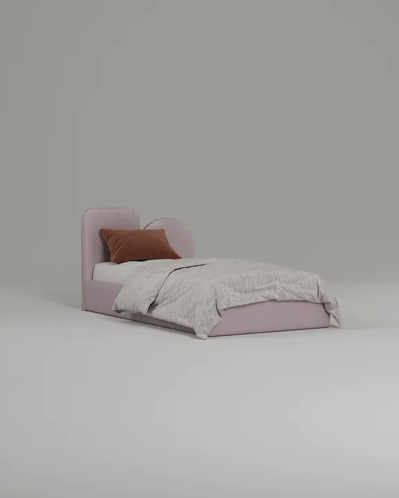 Кровать Виен под матрас 90x200 с мягким изголовьем без ящика для белья. Материал: Oregon 25 (искусственная кожа) Кровать Виен под матрас 90x200 с мягким изголовьем без ящика для белья. Материал: искусственная кожа - Oregon 25