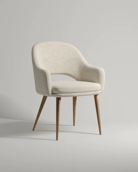 Удобный стул Локрон. Материал: рогожка. Цвет: бежевый (Romeo 02)