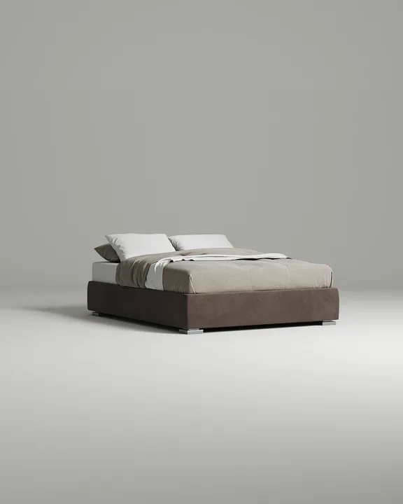 Кровать Крибби под матрас 180x200 без изголовья с ящиком для хранения белья. Материал: Velutto 19 (велюр) Кровать Крибби под матрас 180x200 без изголовья с ящиком для хранения белья. Материал: велюр - Velutto 19
