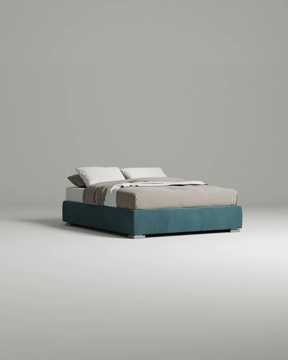 Кровать Крибби под матрас 160x200 без изголовья с ящиком для хранения белья. Материал: искусственная замша - Elixir 768