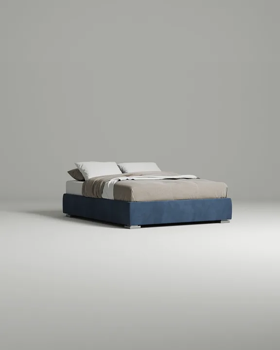 Кровать Крибби под матрас 180x200 без изголовья с ящиком для хранения белья. Материал: искусственная замша - Elixir 780