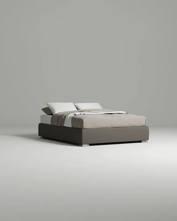 Кровать Крибби под матрас 200x200 без изголовья с ящиком для хранения белья. Материал: искусственная кожа - Oregon 26