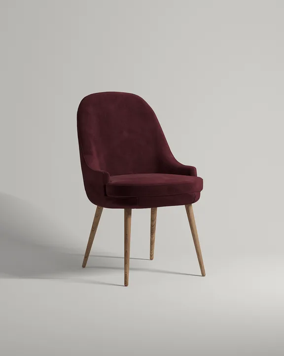 Стул Акада (велюр цвета бордо - Velutto 29) Удобный стул Акада. Материал: велюр. Цвет: бордо (Velutto 29)
