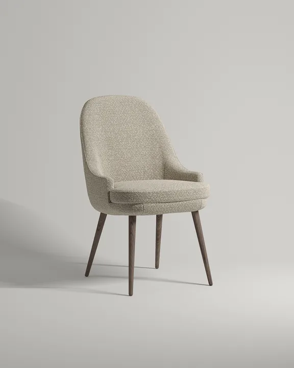 Удобный стул Акада. Материал: букле. Цвет: коричневый (Buckle latte A)