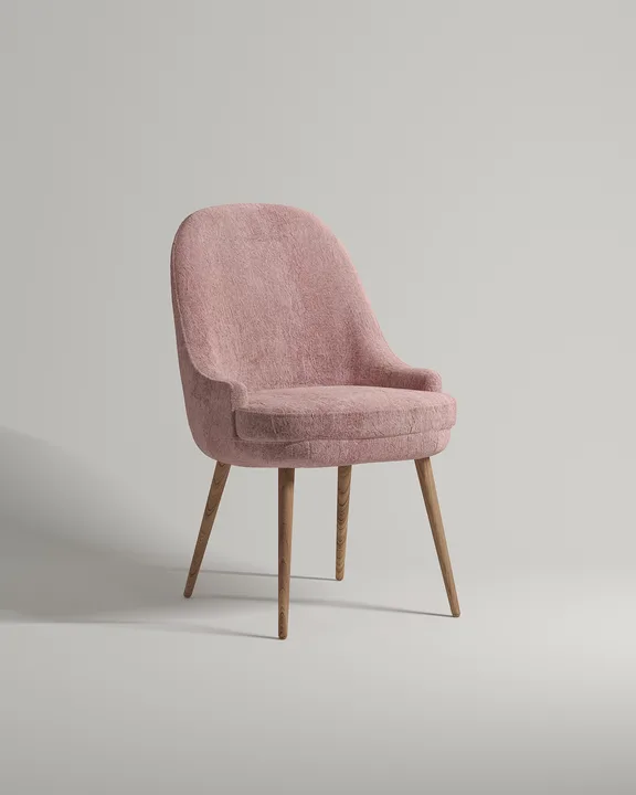 Удобный стул Акада. Материал: флок. Цвет: розовый (Dania lilac A)