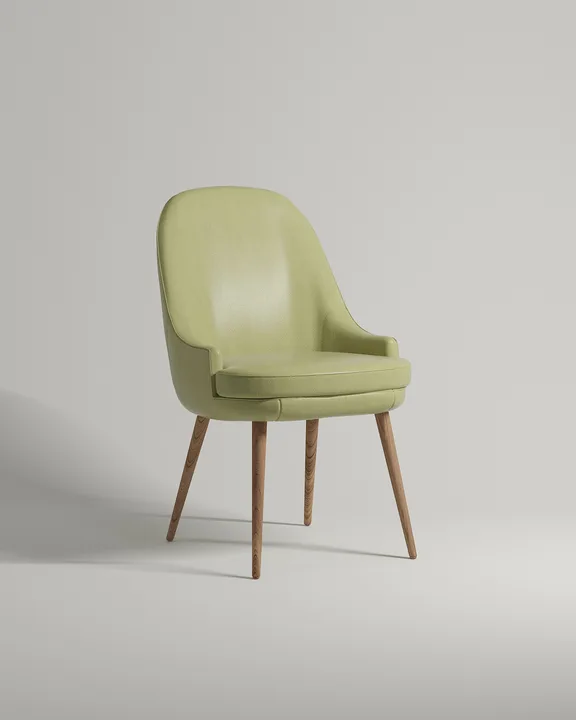 Удобный стул Акада. Материал: искусственная кожа. Цвет: зеленый (Oregon 33)