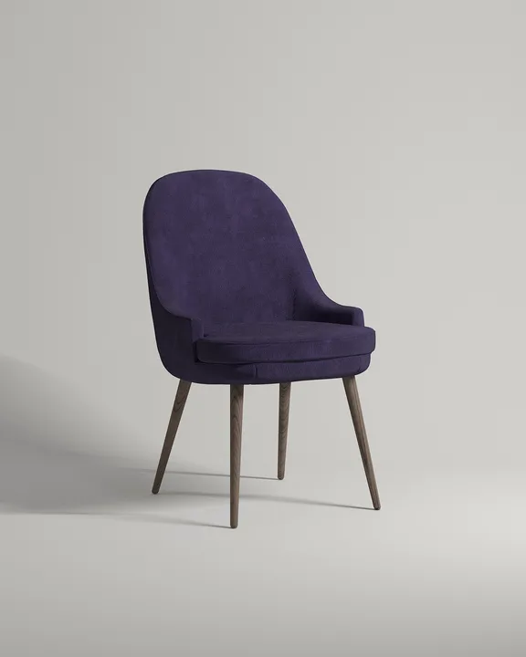 Удобный стул Акада. Материал: микровельвет. Цвет: фиолетовый (Velvet lux 93)