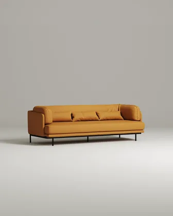 Прямой диван Кеми (зеленый велюр)