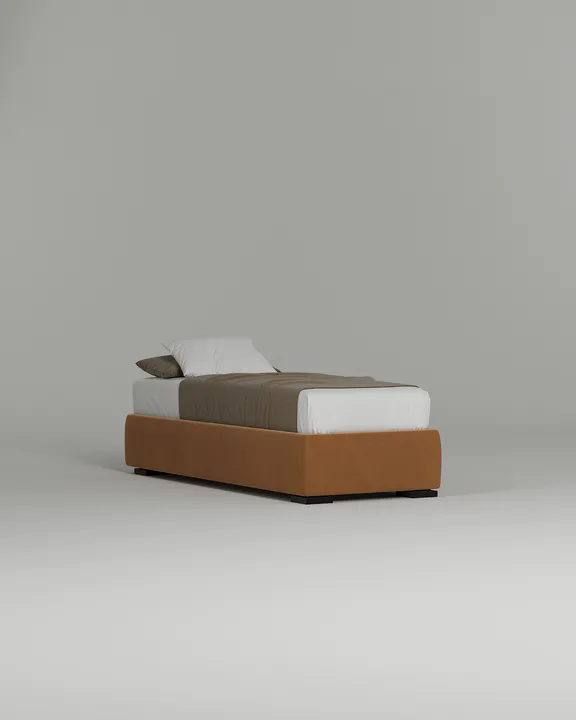 Кровать Крибби Мини под матрас 120x200 без изголовья и ящика для белья. Материал: велюр - Velutto 62