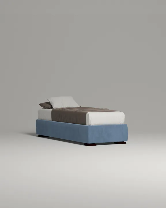 Кровать Крибби Мини под матрас 100x200 без изголовья и ящика для белья. Материал: Velutto 46 (велюр) Кровать Крибби Мини под матрас 100x200 без изголовья и ящика для белья. Материал: велюр - Velutto 46