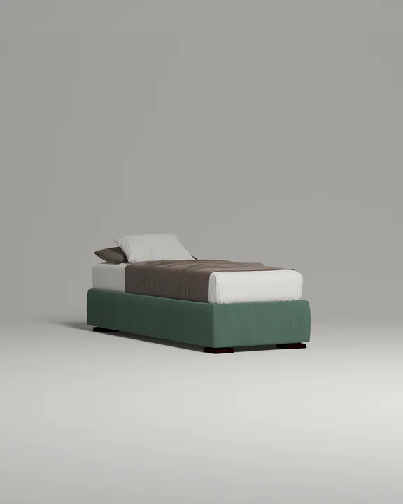 Кровать Крибби Мини под матрас 100x200 без изголовья и ящика для белья. Материал: Oxford 697 (искусственная замша) Кровать Крибби Мини под матрас 100x200 без изголовья и ящика для белья. Материал: искусственная замша - Oxford 697