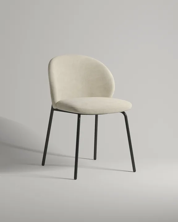 Удобный стул Опадэ. Материал: велюр. Цвет: бежевый (Velutto 07)