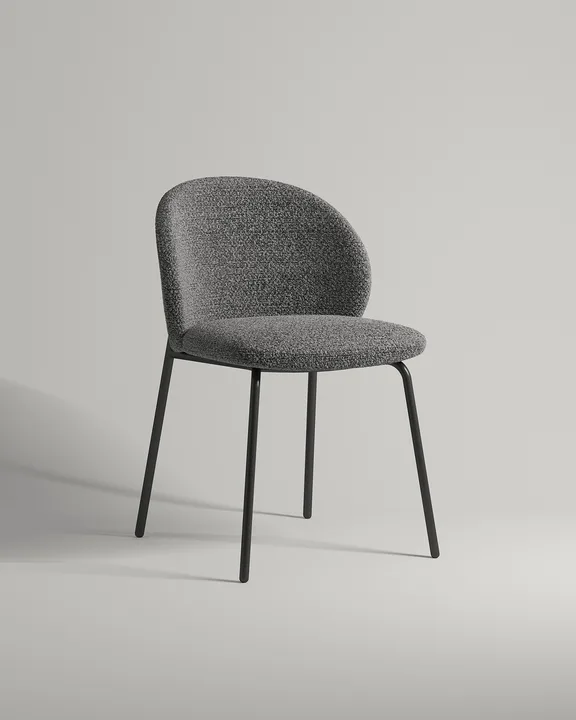 Удобный стул Опадэ. Материал: букле. Цвет: серый (Buckle dark grey A)