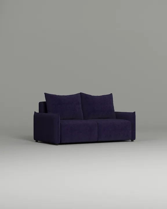 Стильный прямой диван Эскил. Материал: Микровельвет. Цвет: Фиолетовый