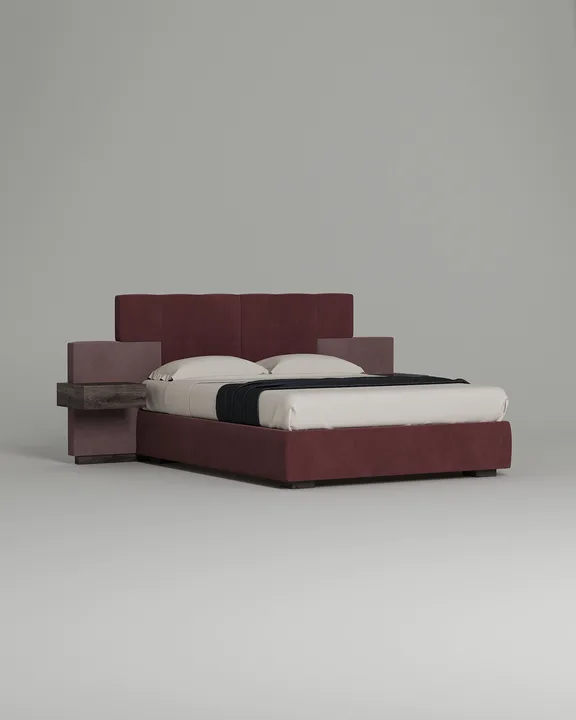 Кровать Хэнсен под матрас 160x200 с мягким изголовьем и ящиком для хранения белья. Материал: Avatar 286 (велюр) Кровать Хэнсен под матрас 160x200 с мягким изголовьем и ящиком для хранения белья. Материал: велюр - Avatar 286