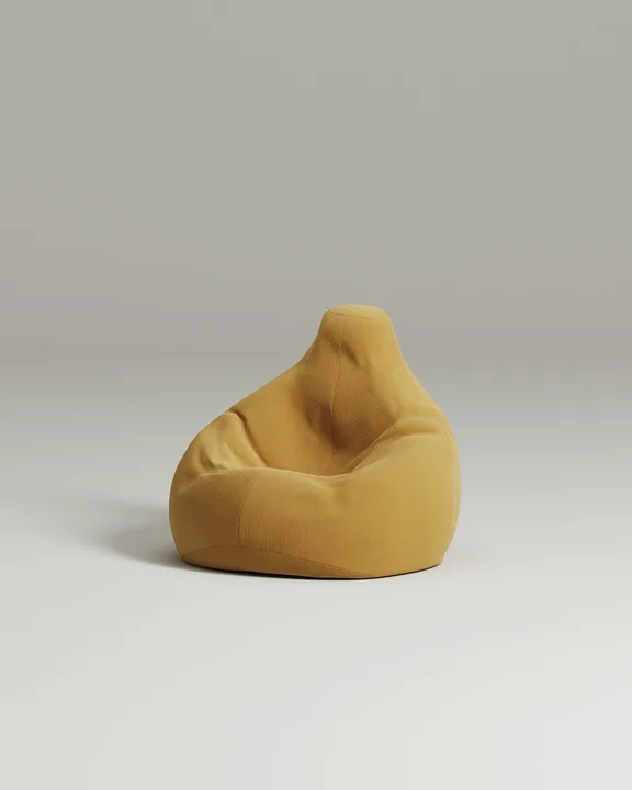 Кресло Каспер без ножек и подлокотников (велюр горчичного цвета - Avatar 560) от Kalibroom