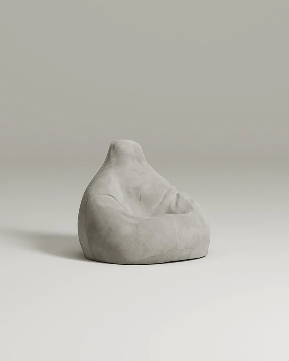 Кресло Каспер без ножек и подлокотников (серый велюр - Velutto 52) от Kalibroom