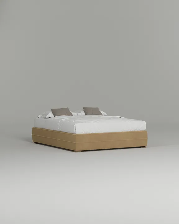 Кровать Холен под матрас 160x200 без изголовья с ящиком для хранения белья. Материал: велюр - Velutto 02