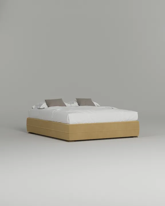 Кровать Холен под матрас 180x200 без изголовья с ящиком для хранения белья. Материал: велюр - Velutto 02