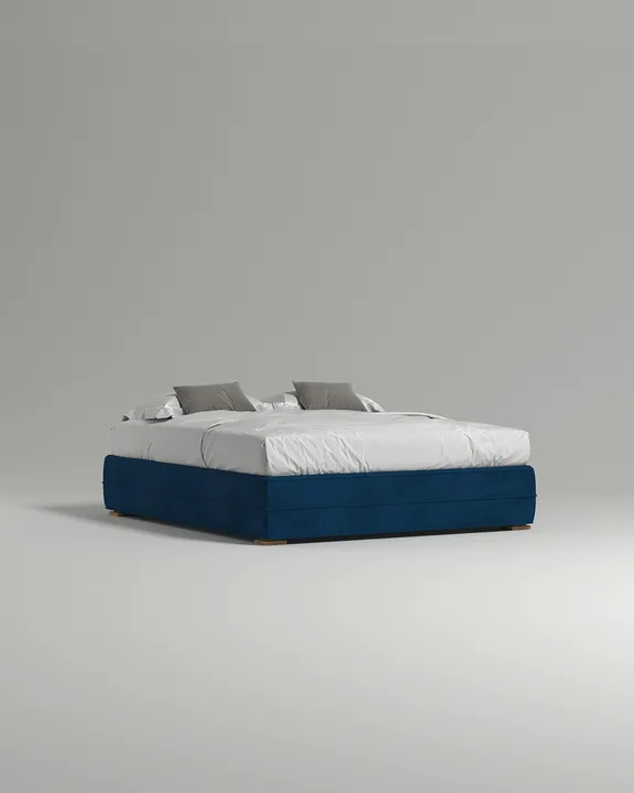 Кровать Холен под матрас 200x200 без изголовья с ящиком для хранения белья. Материал: велюр - Premier 22