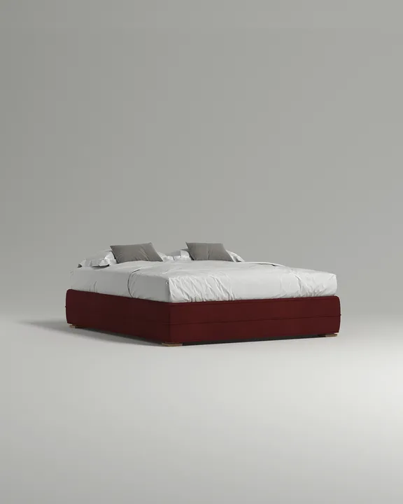 Кровать Холен под матрас 200x200 без изголовья с ящиком для хранения белья. Материал: велюр - Velutto 29