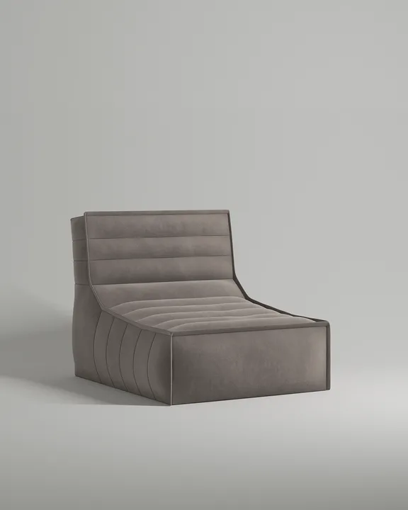 Кресло Холгер без ножек и подлокотников (серый велюр - Velutto 08) от Kalibroom
