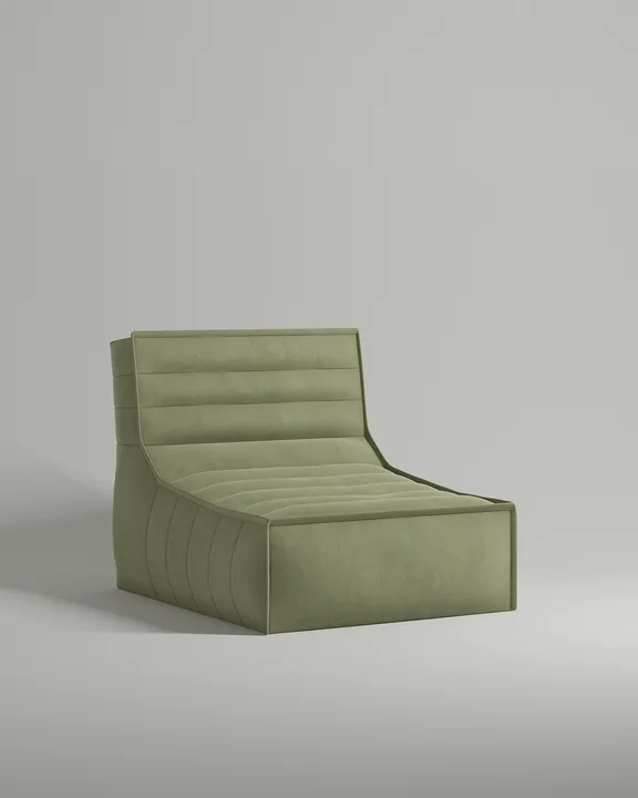 Кресло Холгер без ножек и подлокотников (зеленый велюр - Velutto 30) от Kalibroom