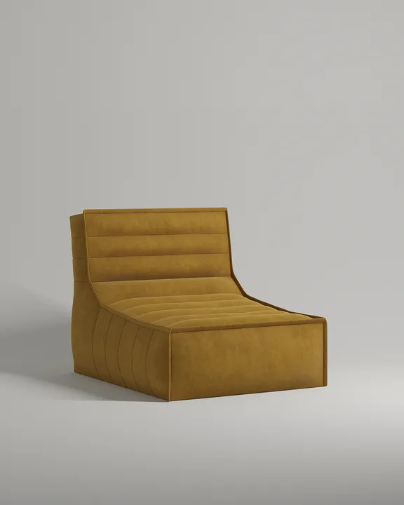 Кресло Холгер без ножек и подлокотников (искусственная замша горчичного цвета) Кресло Холгер без ножек и подлокотников (искусственная замша горчичного цвета - Elixir 560) от Kalibroom