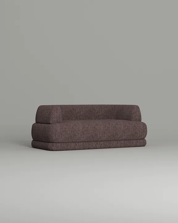 Стильный прямой диван Солберг. Материал: рогожка. Цвет: Фиолетовый