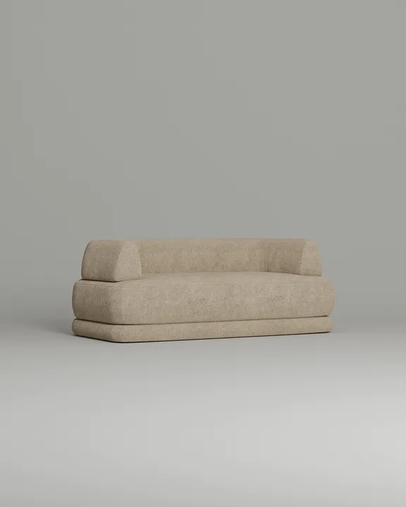 Стильный прямой диван Солберг. Материал: Микровельвет. Цвет: Коричневый