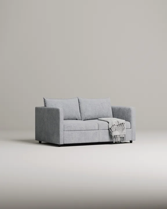 Стильный прямой диван Грона. Материал: Искусственная замша. Цвет: Серый Стильный прямой диван Грона. Материал: Искусственная замша. Цвет: Серый