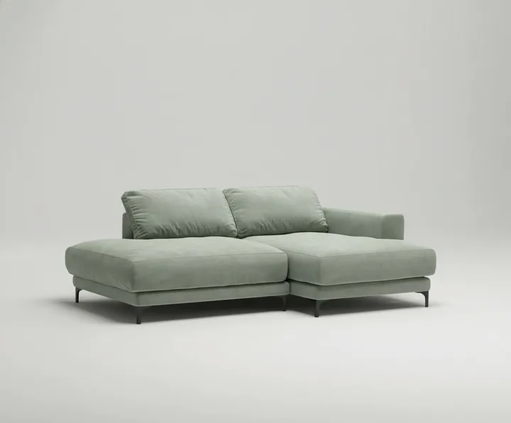 Стильный угловой диван Индастриал Мини. Материал: Велюр. Цвет: Зеленый Стильный угловой диван Индастриал Мини. Материал: Велюр. Цвет: Зеленый