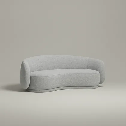 Прямой диван Мэллоу (белый велюр)