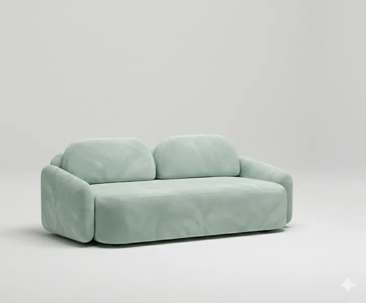 Стильный прямой диван Маларэн. Материал: Велюр. Цвет: Мятный Стильный прямой диван Маларэн. Материал: Велюр. Цвет: Мятный