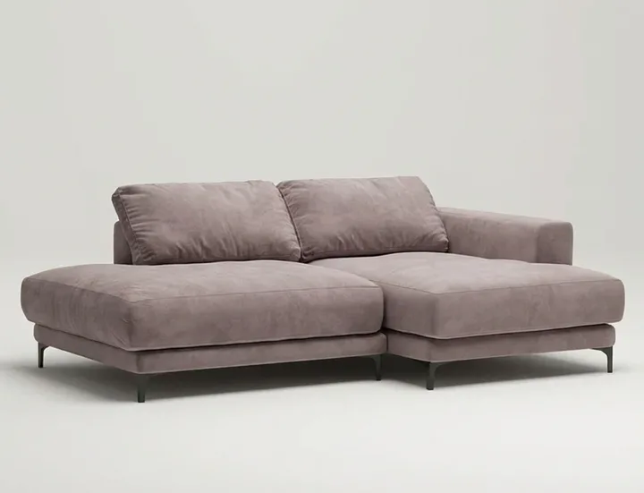 Стильный угловой диван Индастриал Мини. Материал: Велюр. Цвет: Бежевый Стильный угловой диван Индастриал Мини. Материал: Велюр. Цвет: Бежевый