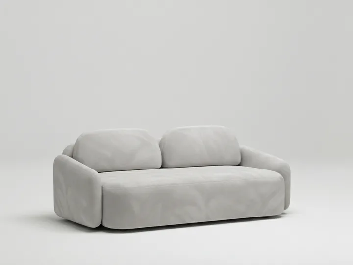 Стильный прямой диван Маларэн. Материал: Велюр. Цвет: Бежевый