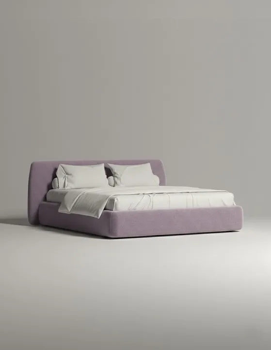 Кровать Эндре под матрас 160x200 с мягким изголовьем и ящиком для хранения белья. Материал: Velutto 11 (велюр) Кровать Эндре под матрас 160x200 с мягким изголовьем и ящиком для хранения белья. Материал: велюр - Velutto 11