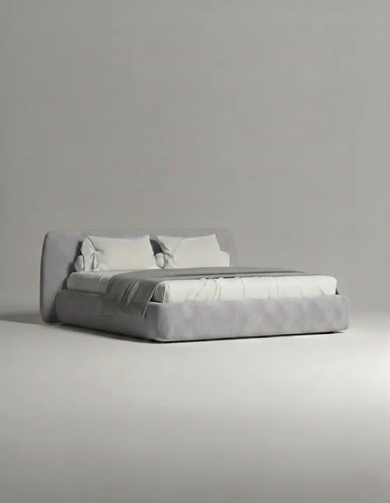 Кровать Эндре под матрас 160x200 с мягким изголовьем и ящиком для хранения белья. Материал: Velutto 51 (велюр) Кровать Эндре под матрас 160x200 с мягким изголовьем и ящиком для хранения белья. Материал: велюр - Velutto 51