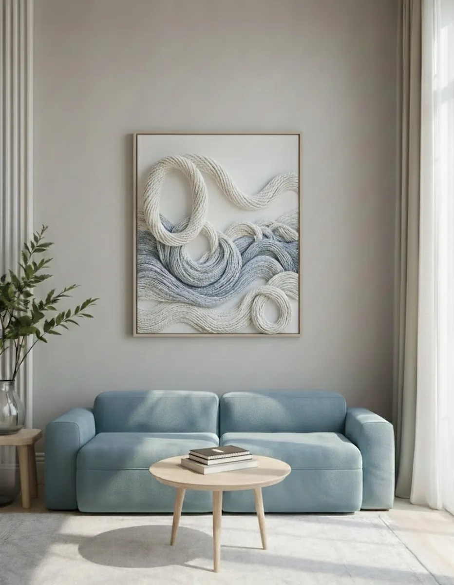 Прямой диван Нирвана синий со спальным местом 160x200