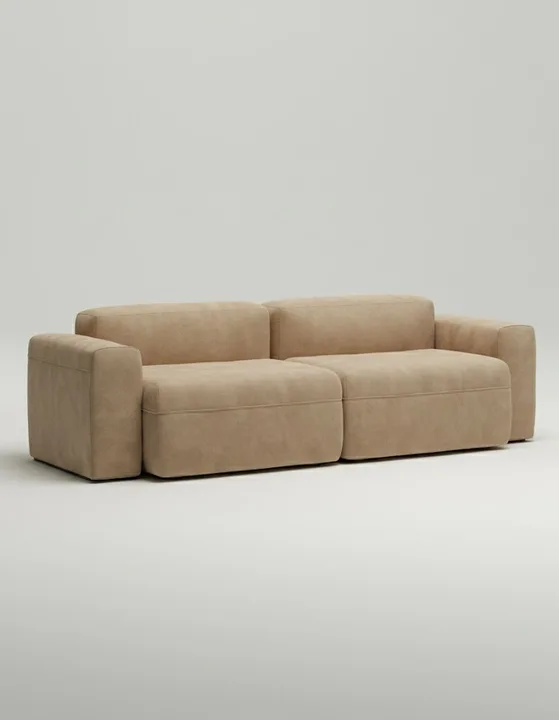 Стильный прямой диван Нирвана. Материал: Велюр. Цвет: Бежевый Стильный прямой диван Нирвана. Материал: Велюр. Цвет: Бежевый