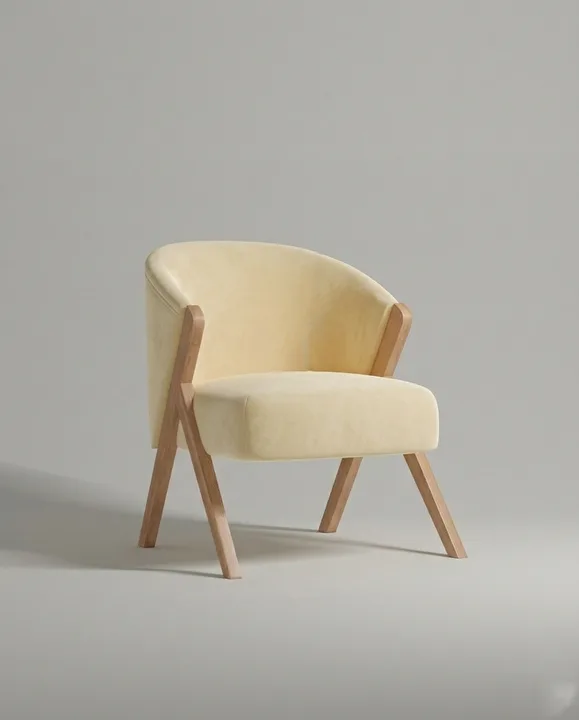 Кресло Альдо на ножках без подлокотников (белый велюр) Кресло Альдо на ножках без подлокотников (белый велюр - Premier 01) от Kalibroom