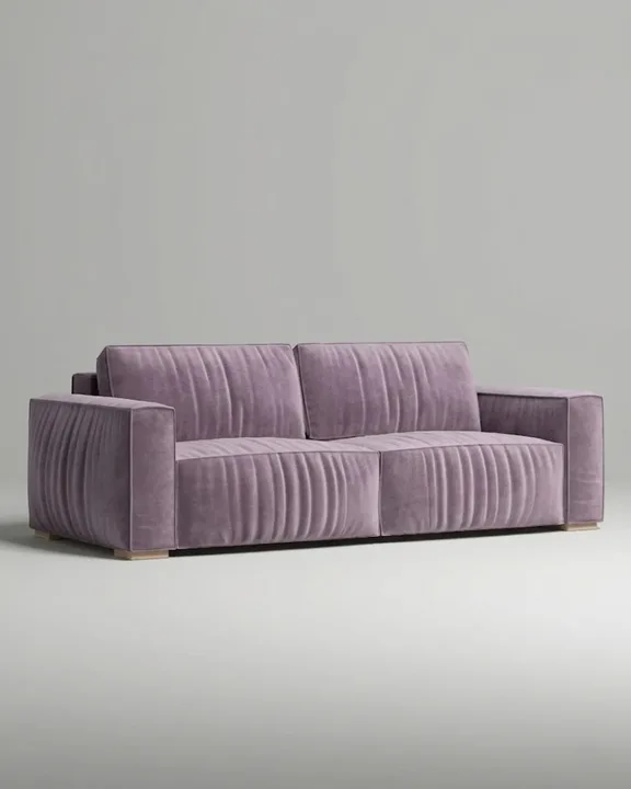 Стильный прямой диван Борген. Материал: Велюр. Цвет: Розовый Стильный прямой диван Борген. Материал: Велюр. Цвет: Розовый