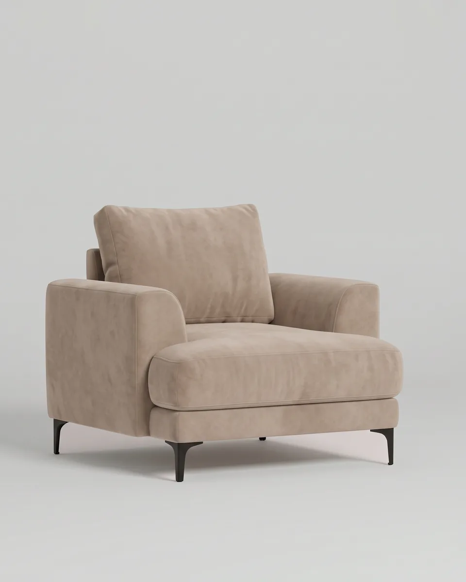 Кресло Индастриал (бежевый велюр - Velutto Soft 290) от Kalibroom