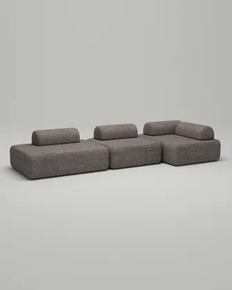 Модульный диван Вандэман (коричневый шенилл)