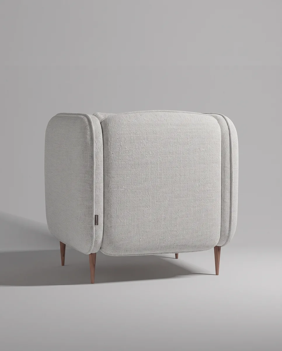 Белое кресло Нико от Kalibroom, исполненное в современном стиле