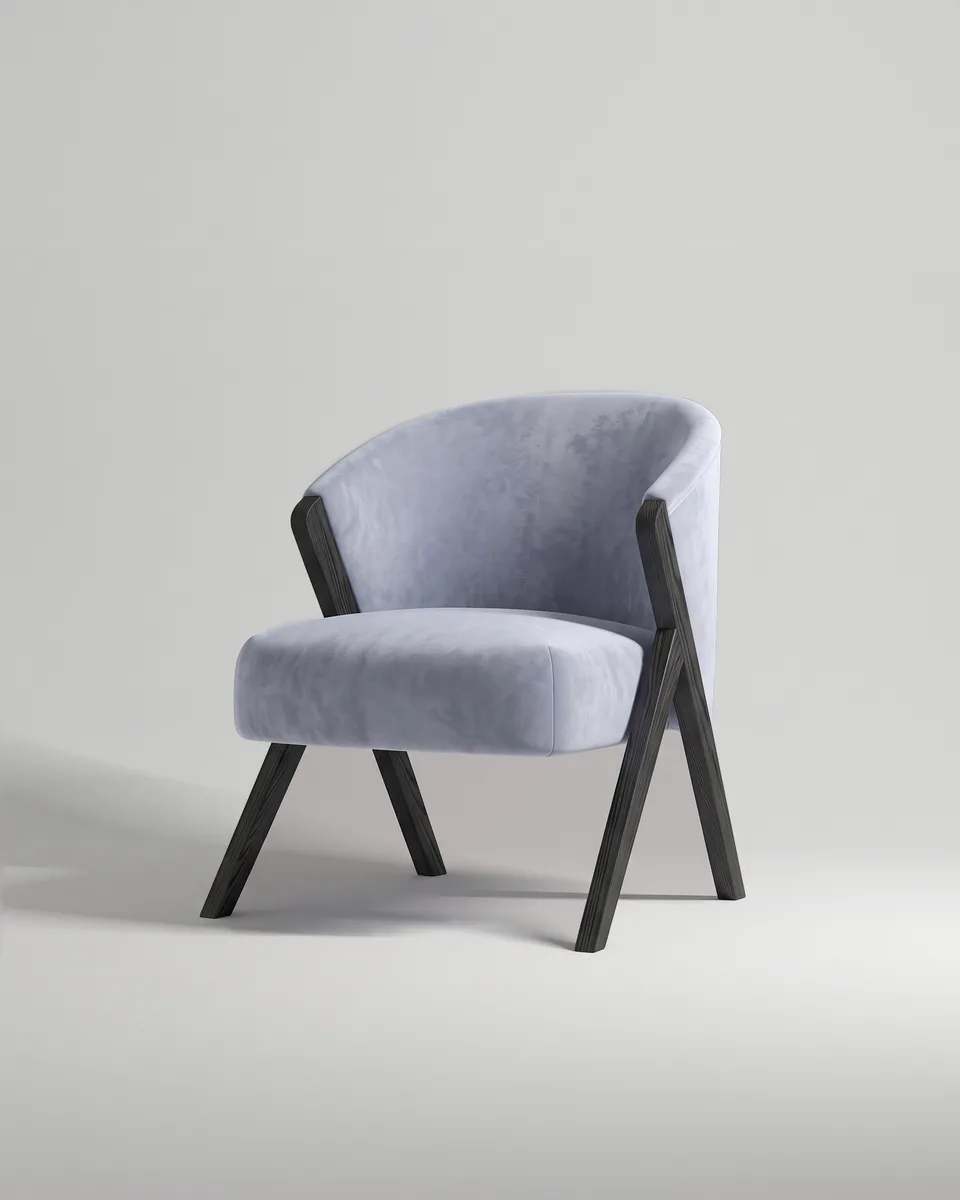 Уютное кресло Альдо. Материал: велюр. Цвет: серый