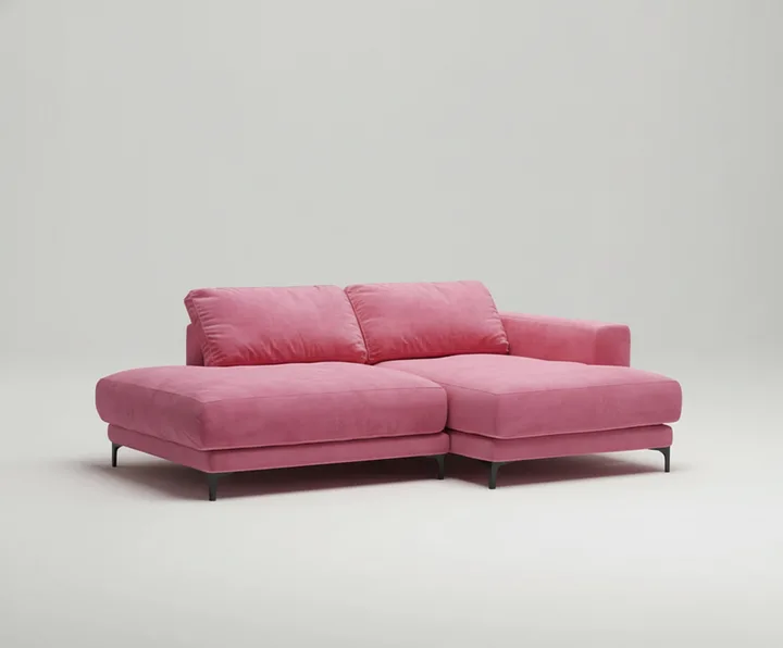 Стильный угловой диван Индастриал Мини. Материал: Велюр. Цвет: Розовый Стильный угловой диван Индастриал Мини. Материал: Велюр. Цвет: Розовый